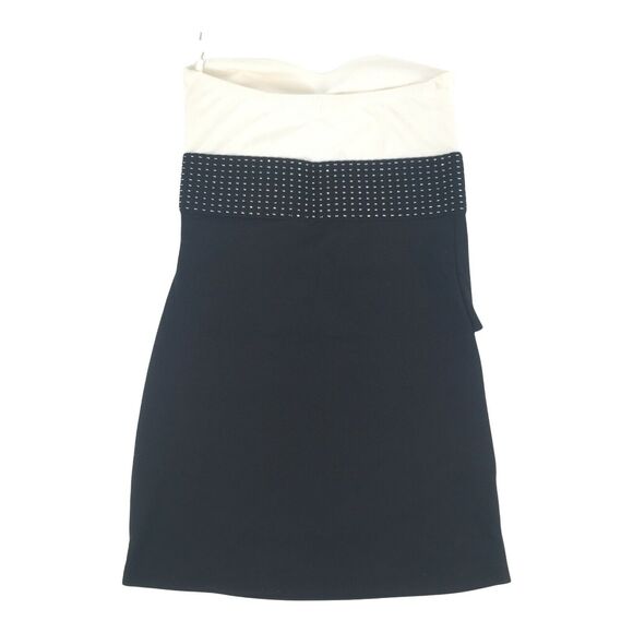 Papaya Strapless Party Dress Size Medium Womens Cream Black Cocktail Tiered M - Picture 2 of 6